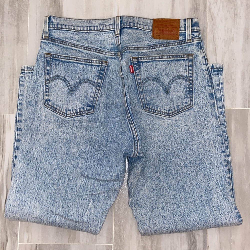 Levi’s Premium 501 Acid Wash Crop, Big E (2018), 29x26, EUC, $129 MSRP - Picture 4 of 14